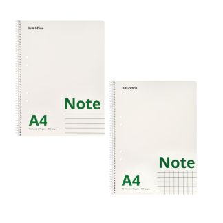 Kollegieblock A4, kraftigt omslag, linjerat/rutat