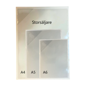 Info-Pocket, för ex information, självhäftande & avtagbar, A4-A6