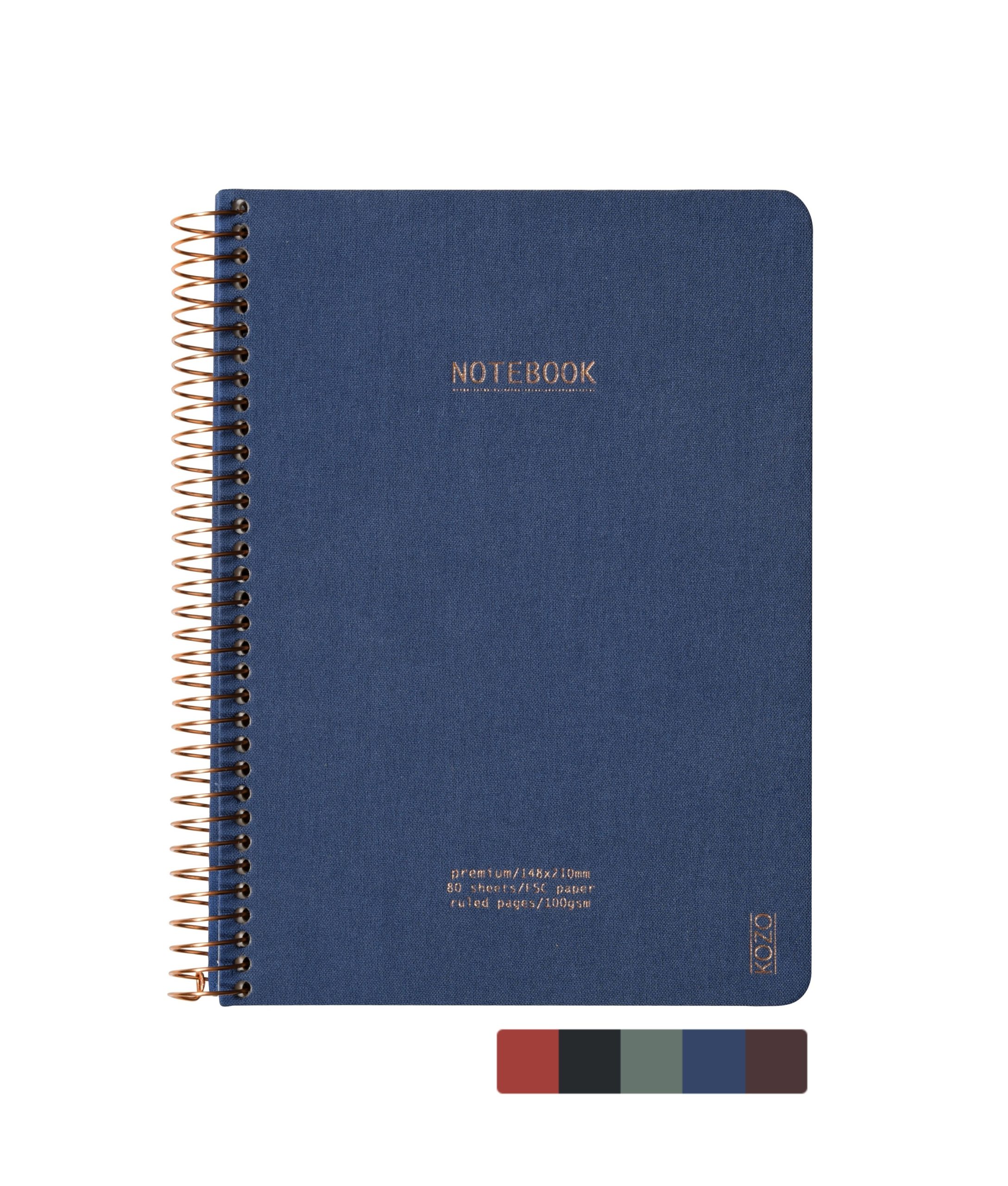 KOZO Anteckningsbok A5 Premium, finns i flera färger